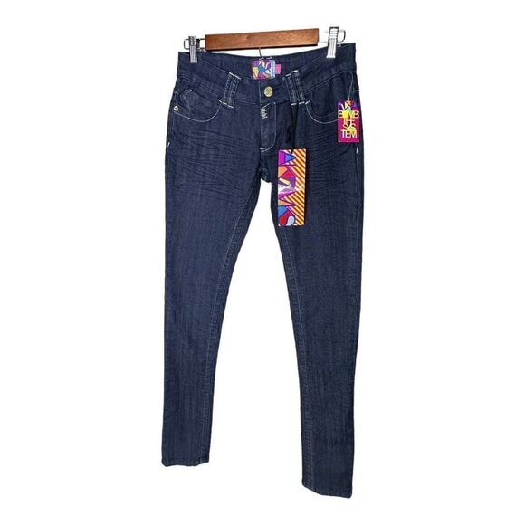 NWT AKA/MKS Dark Wash Skinny Leg Jeans - Size 27 - Picture 1 of 12